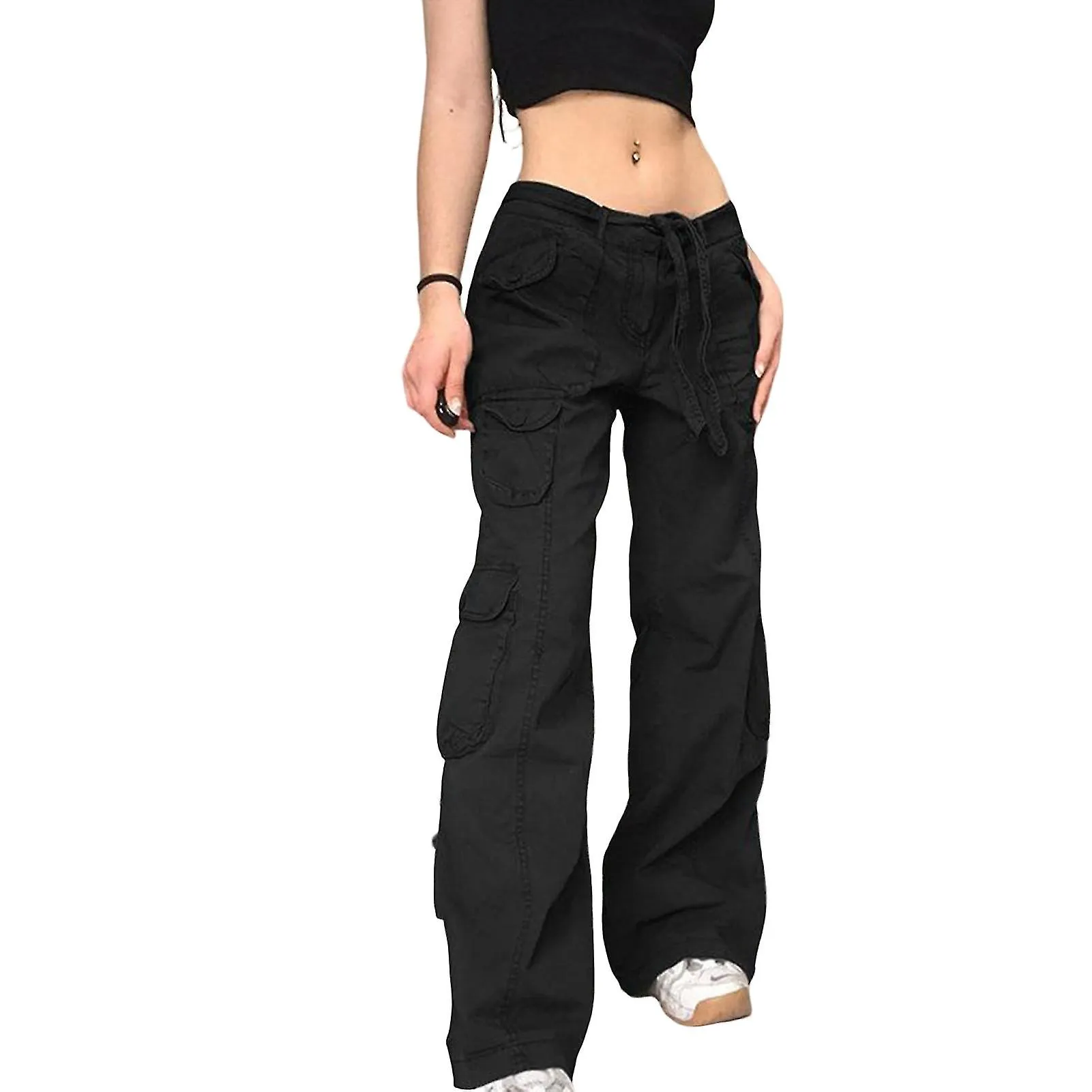 Pantalones cargo de mujer con cremallera alta de cintura suave diseño de algodón para regalo de cumpleaños de San Valentín