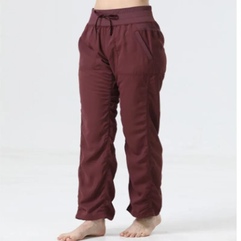 Pantalones de baile High Gym Yoga Ejercicio para mujeres relajadas Pantalones sueltos Ejercicio para mujeres Medias Pantalones d