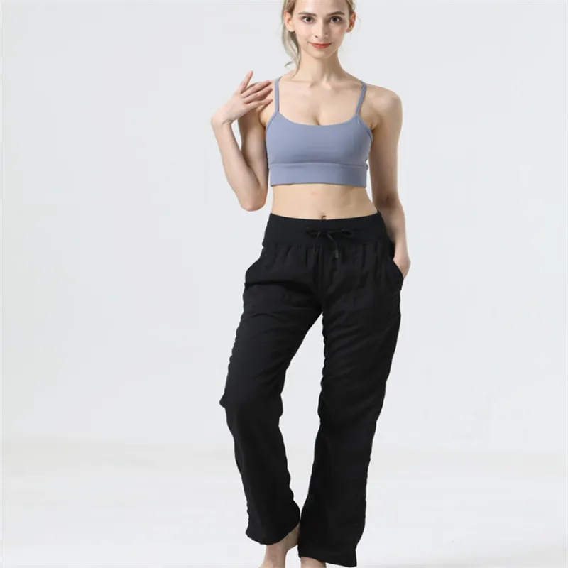 Pantalones de baile High Gym Yoga Ejercicio para mujeres relajadas Pantalones sueltos Ejercicio para mujeres Medias Pantalones d