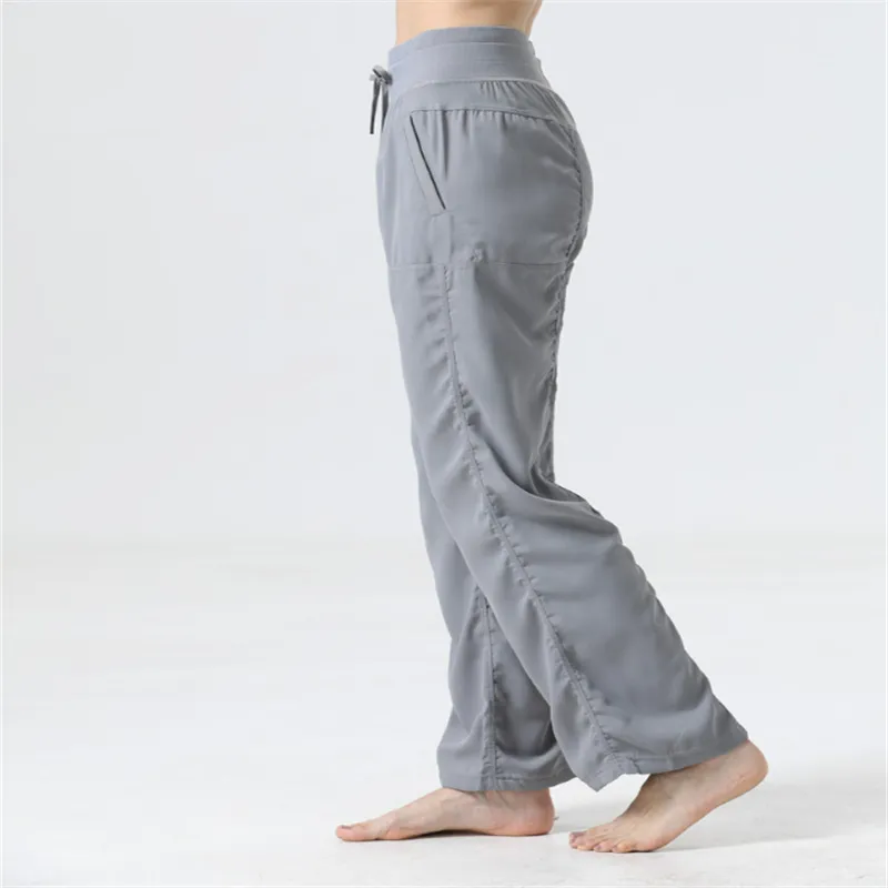 Pantalones de baile High Gym Yoga Ejercicio para mujeres relajadas Pantalones sueltos Ejercicio para mujeres Medias Pantalones d