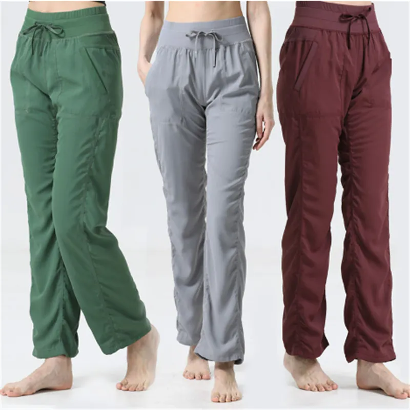 Pantalones de baile High Gym Yoga Ejercicio para mujeres relajadas Pantalones sueltos Ejercicio para mujeres Medias Pantalones d