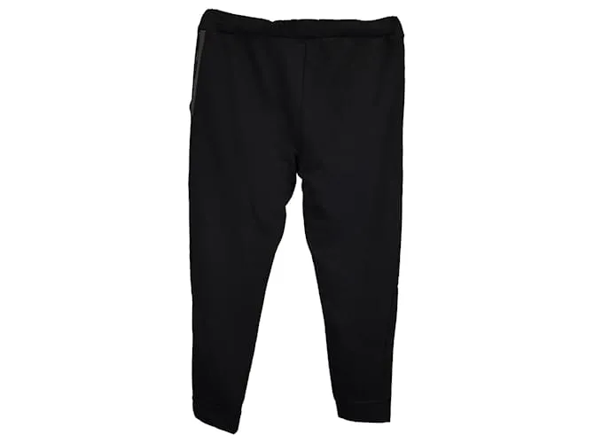 Pantalones de chándal con cordón Fendi en algodón negro 