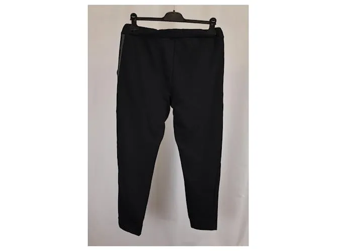 Pantalones de chándal con cordón Fendi en algodón negro 