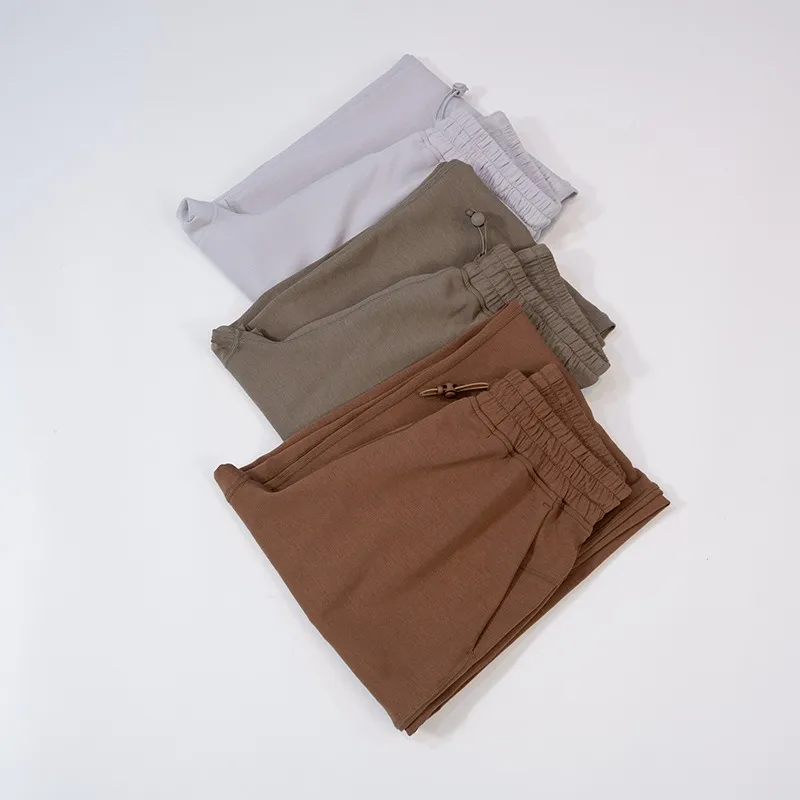 Pantalones de chándal informales para Yoga para mujer, pantalones de pierna ancha recta, sensación de adelgazamiento de piernas,
