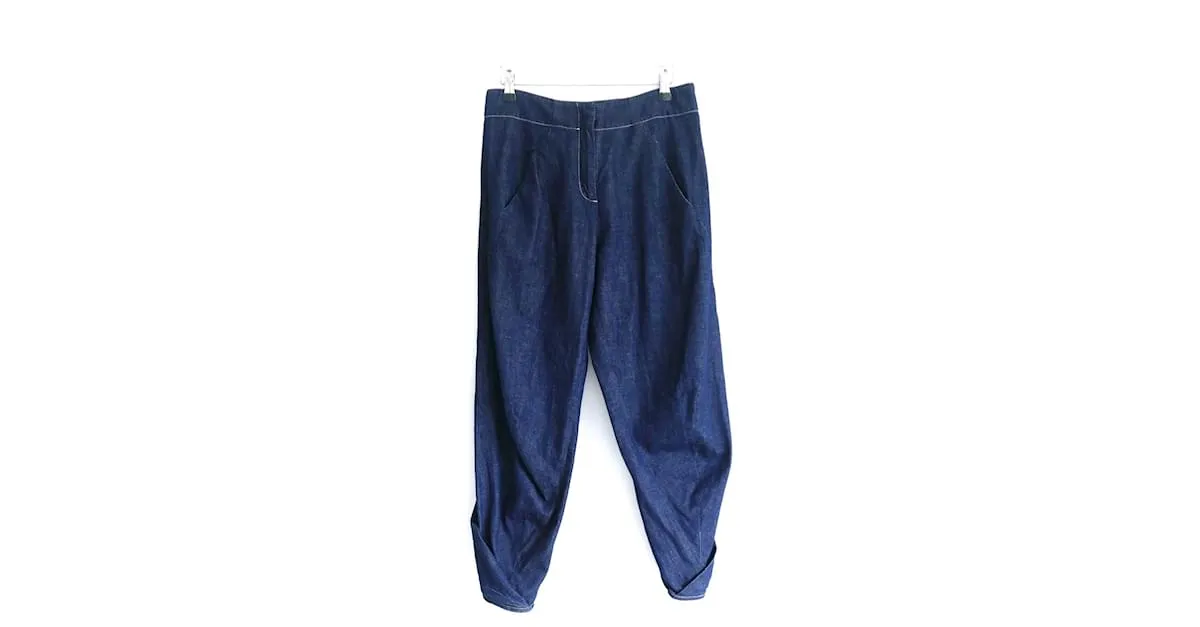 Pantalones de denim Takeo de Zero+ Maria Cornejo Azul 