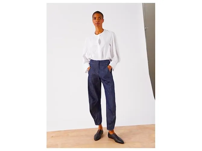 Pantalones de denim Takeo de Zero+ Maria Cornejo Azul 