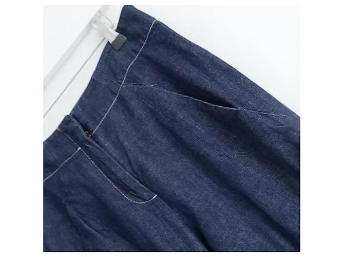 Pantalones de denim Takeo de Zero+ Maria Cornejo Azul 