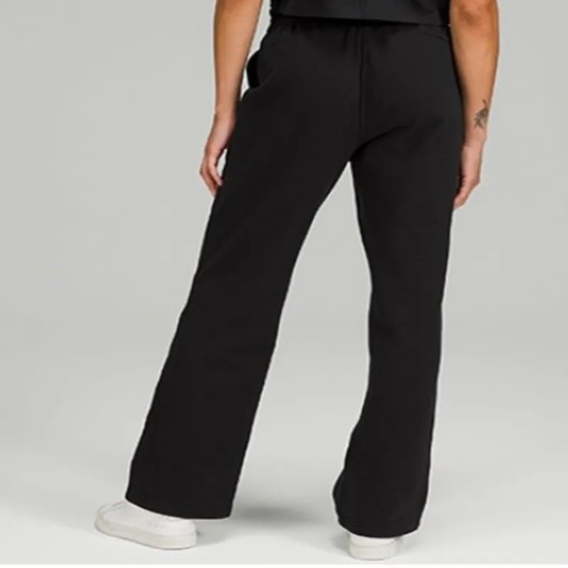 Pantalones de yoga de pierna ancha para mujeres pantalones de chándal con cordón cómodo