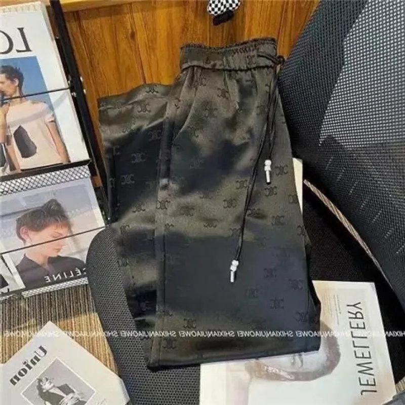 Pantalones para mujer de diseño Pantalones de cintura altos con fajas con damas Logotipo de trajes estampado Pantalones de chánd