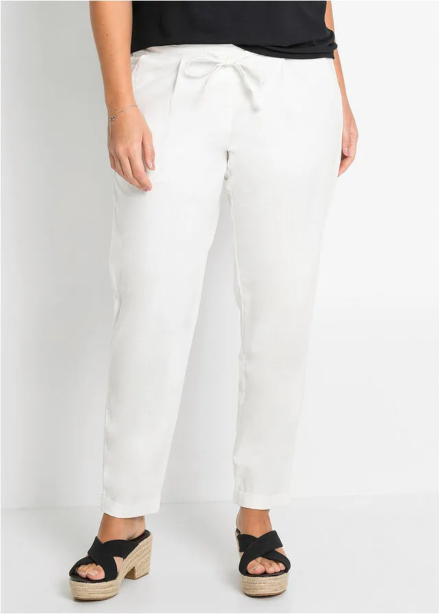 Pantalón de lino Blanco