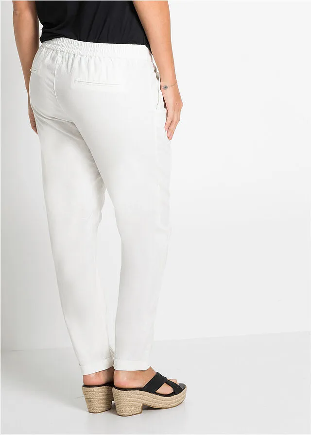 Pantalón de lino Blanco