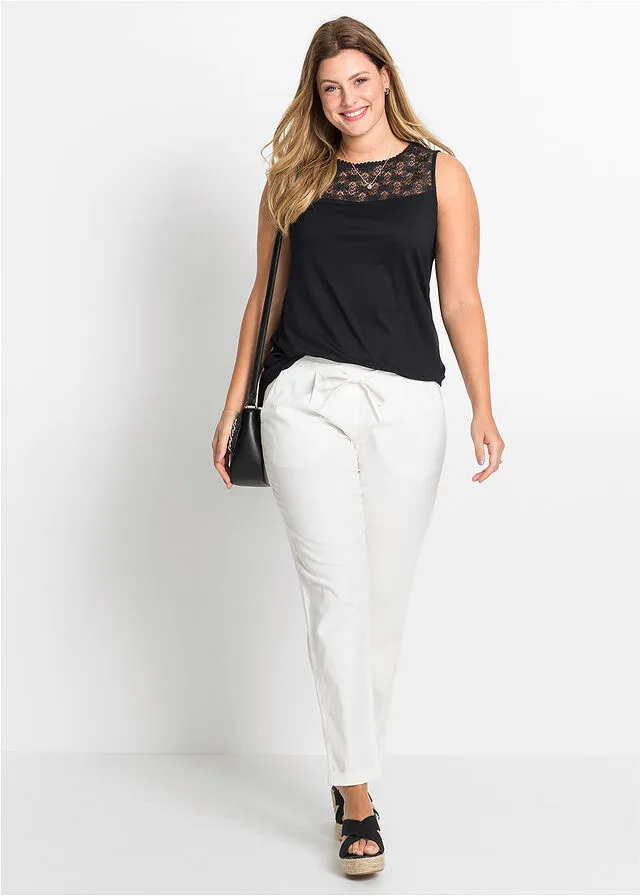 Pantalón de lino Blanco