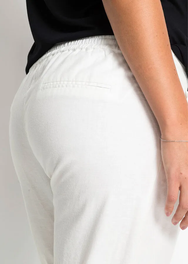 Pantalón de lino Blanco