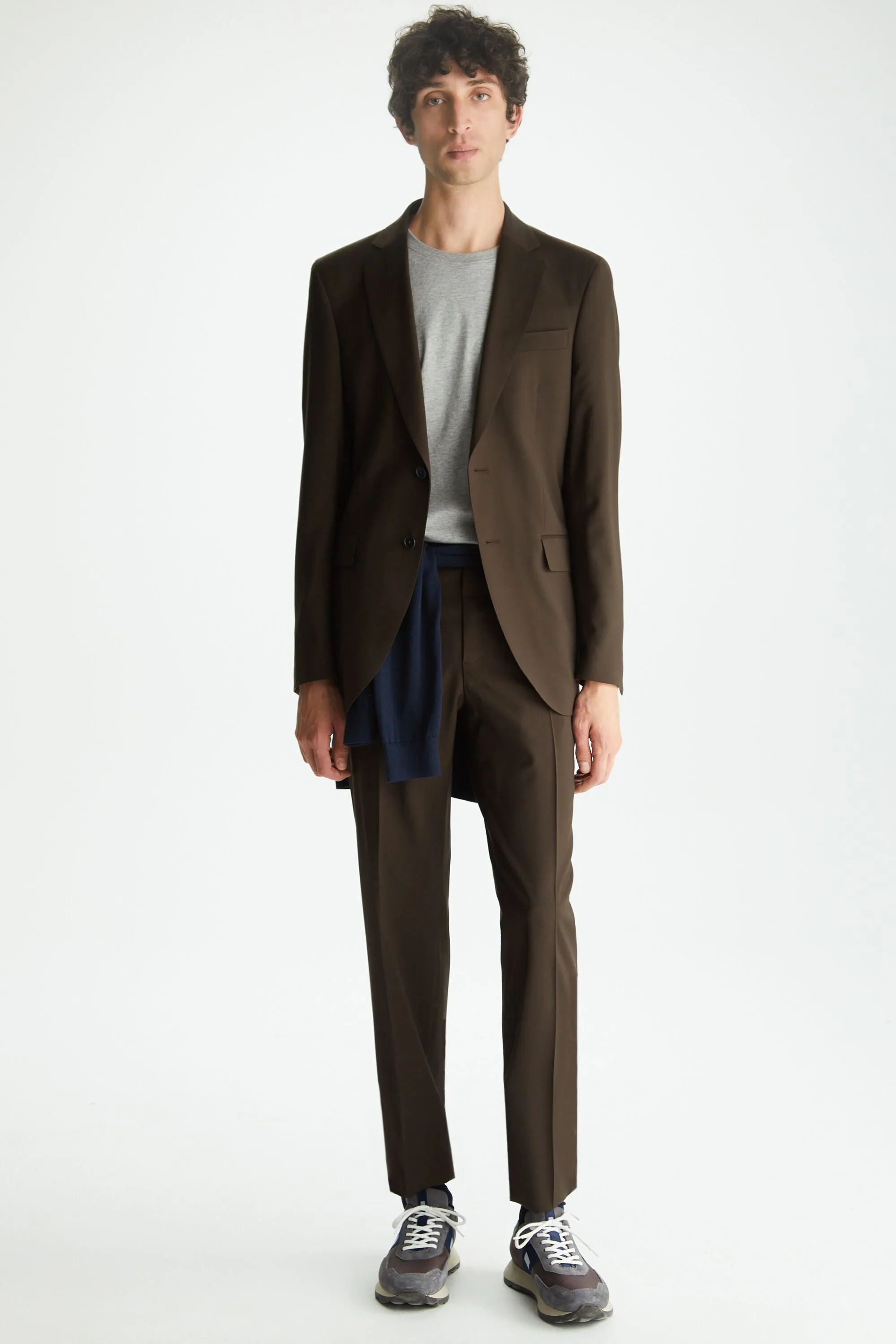 Pantalón de traje classic fit fresco de lana