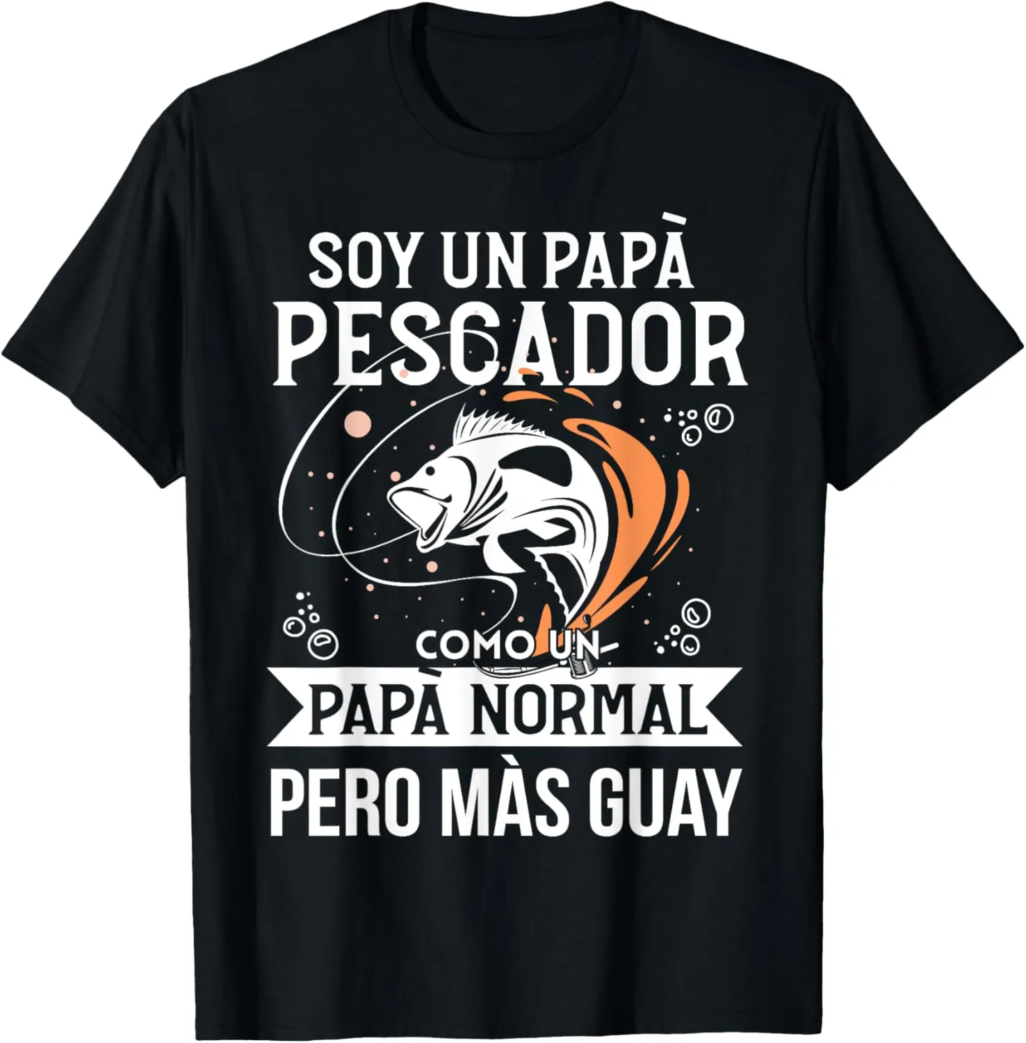 Papà Pescador Regalo Divertido Padre Pesca Vintage Camiseta