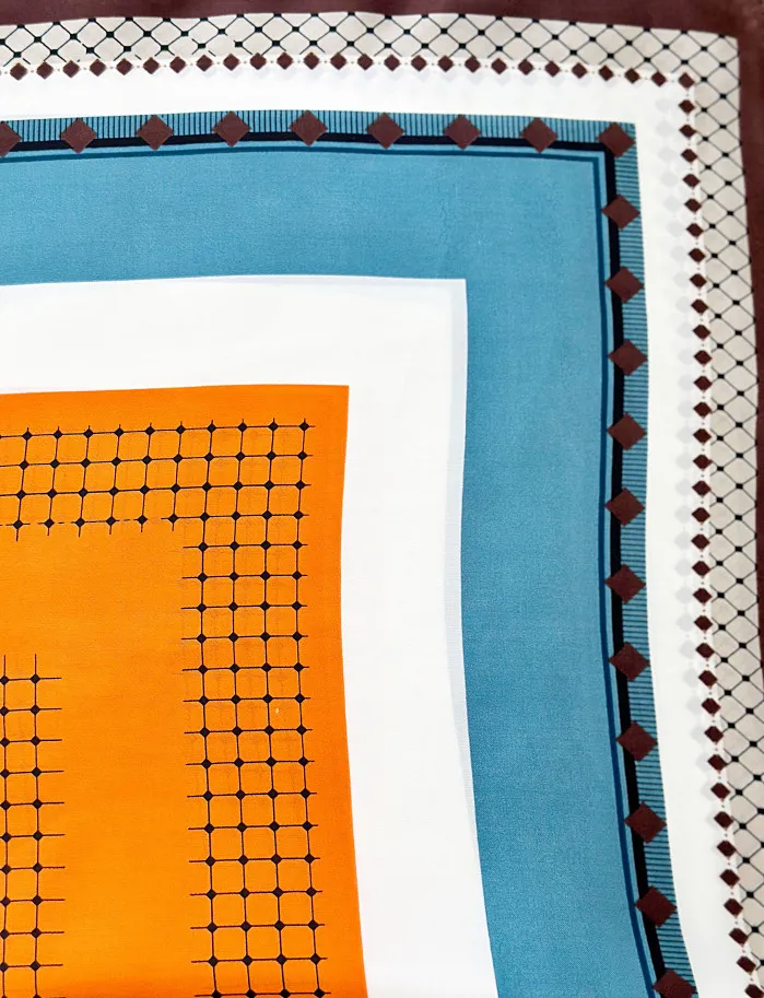 Pañuelo cuadros naranja