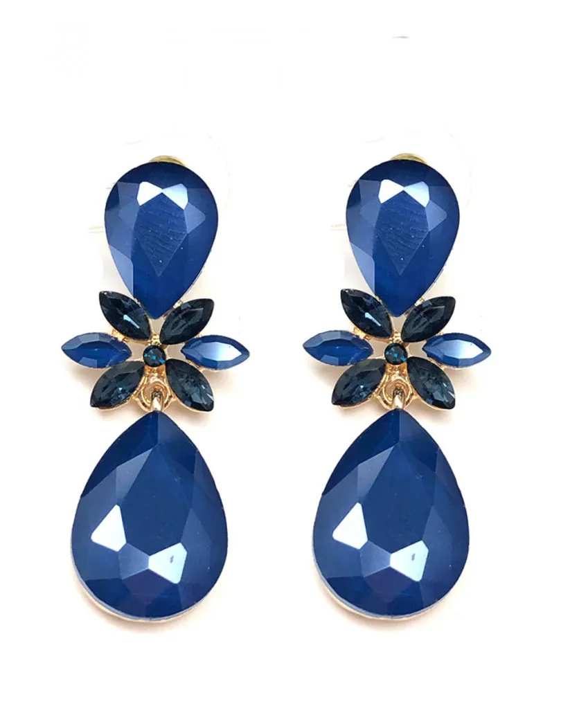 PENDIENTES AZULES ELEGANTES DE PEQUEÑO TAMAÑO PARA BODAS