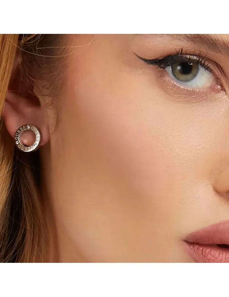 Pendientes Guess Mujer Circle Lights Acero