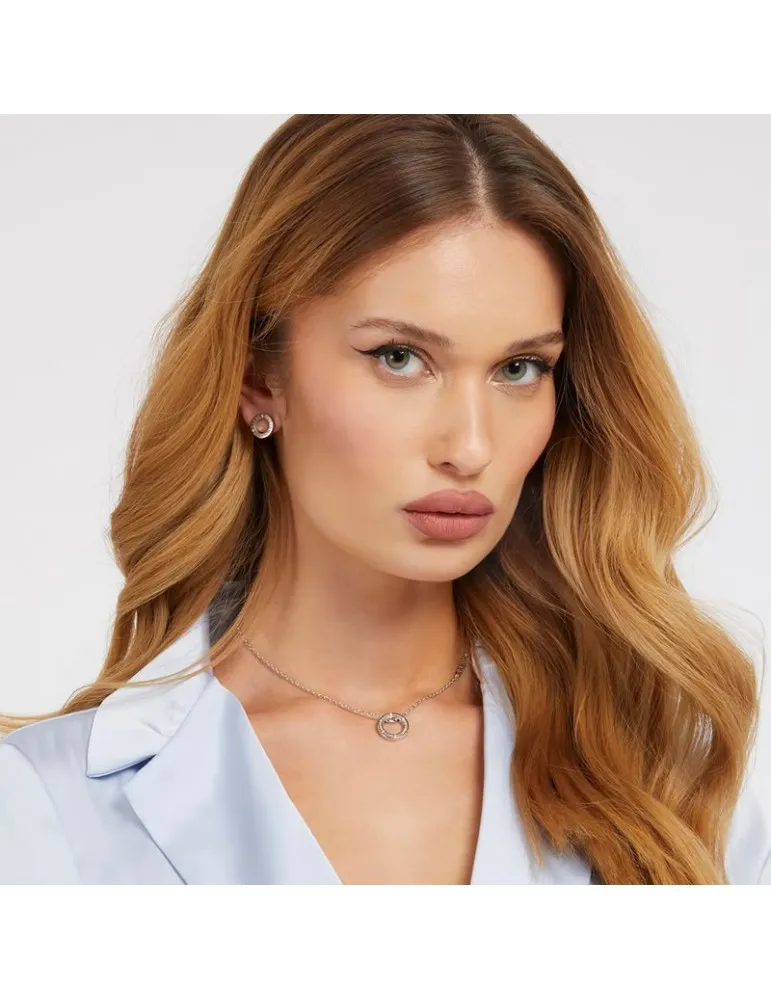Pendientes Guess Mujer Circle Lights Acero