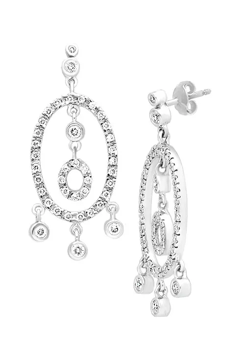 Pendientes largos oro con diamantes 157_C01744