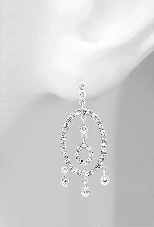 Pendientes largos oro con diamantes 157_C01744