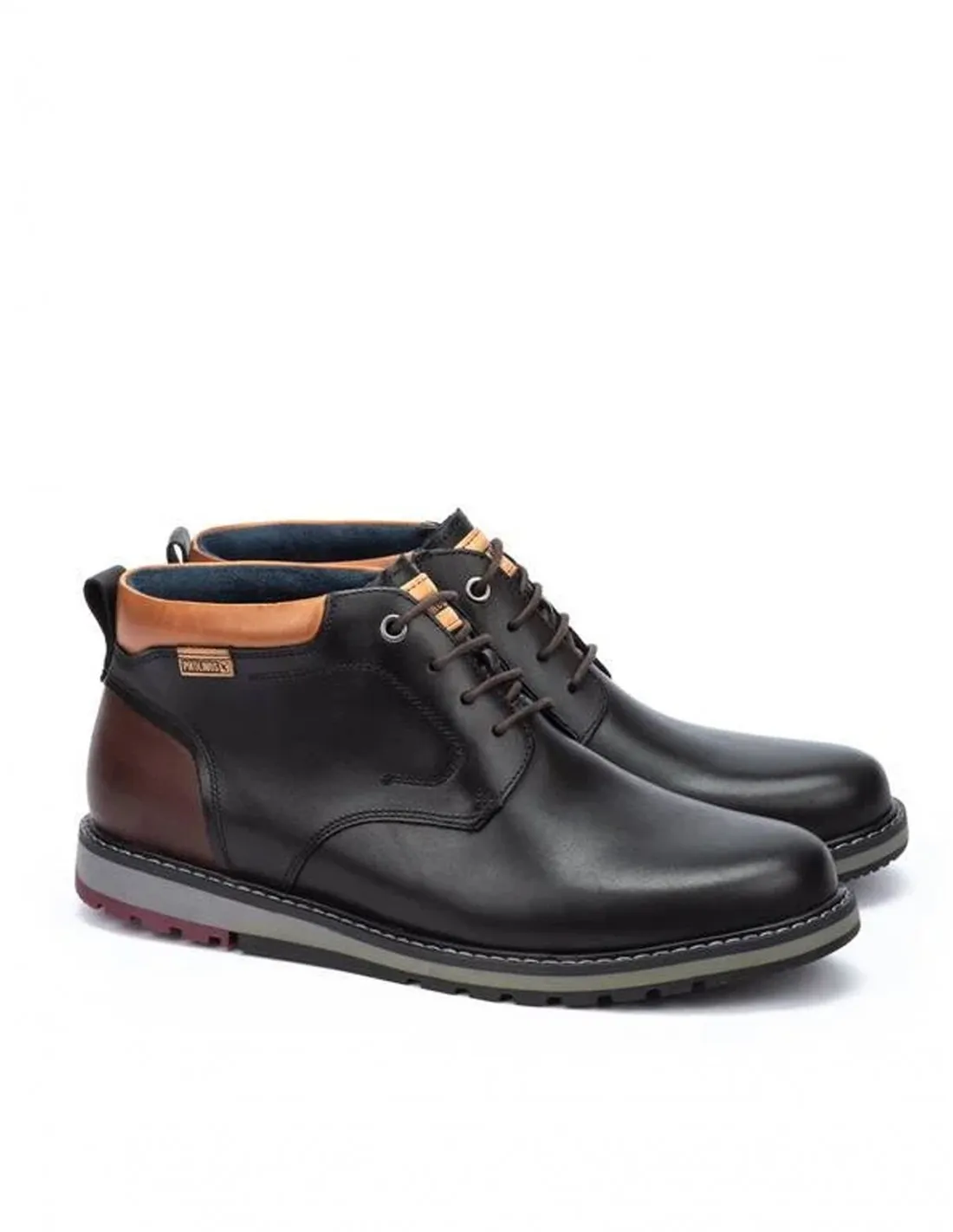 PIKOLINOS Botines Cordones Piel Negros