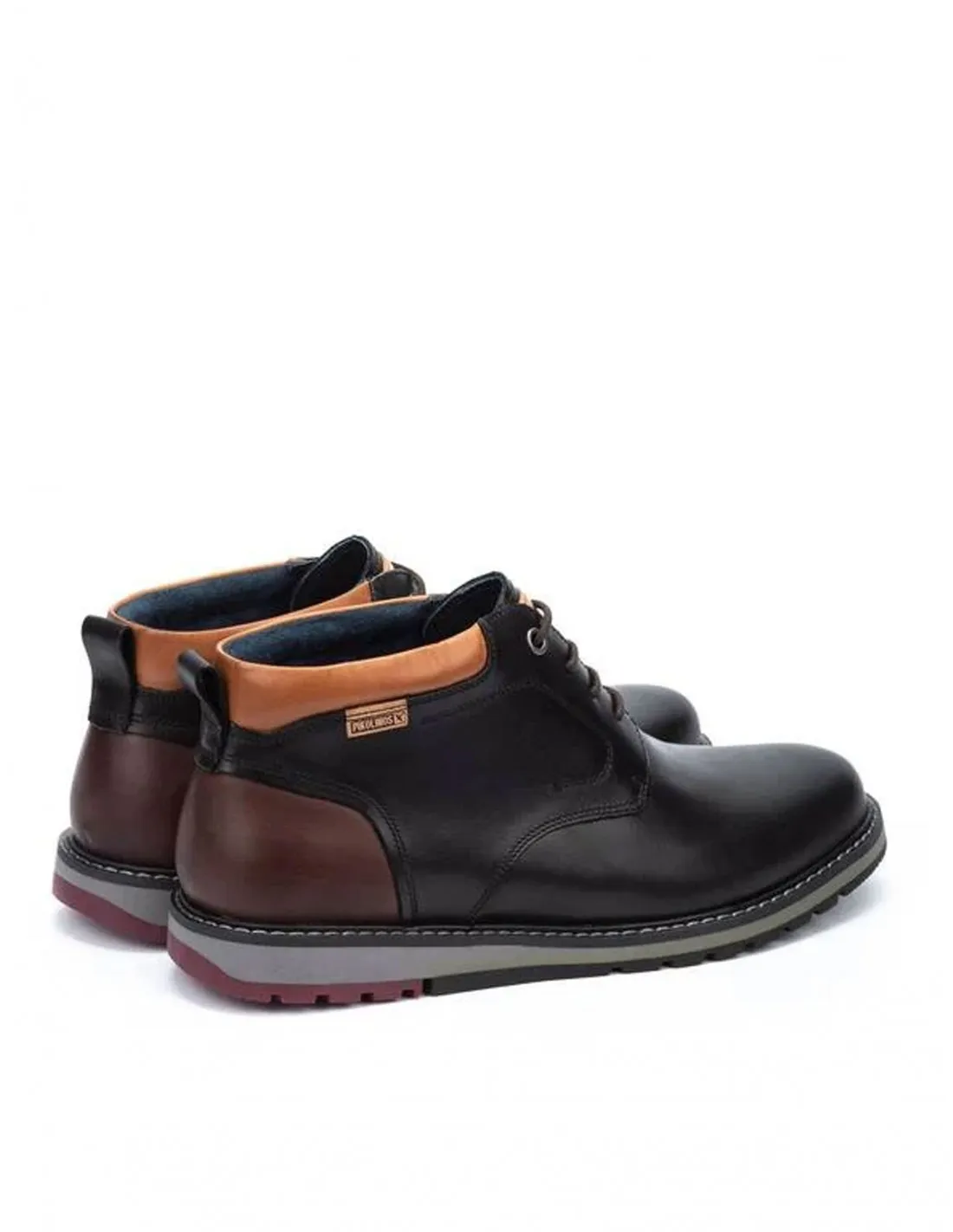 PIKOLINOS Botines Cordones Piel Negros