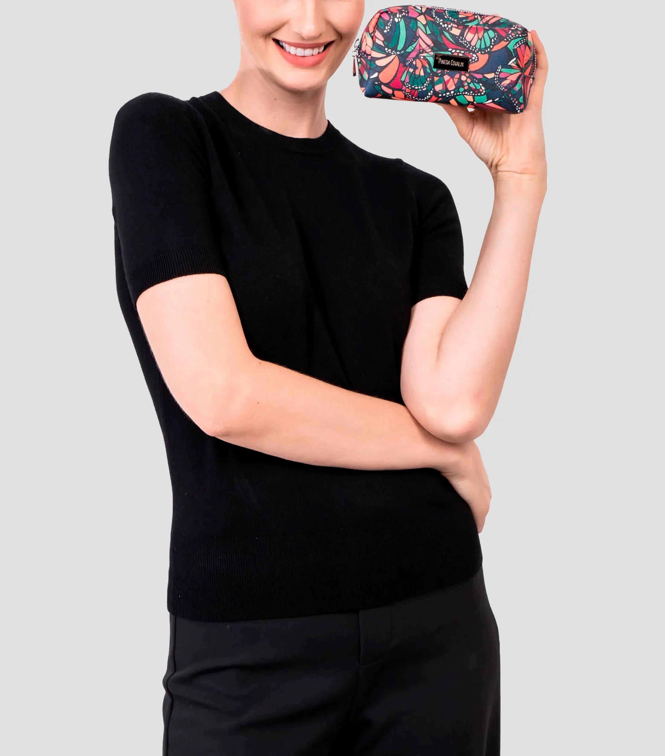 Pineda Covalin Cosmetiquera multicolor Vuelo de Mariposa estampada Mujer