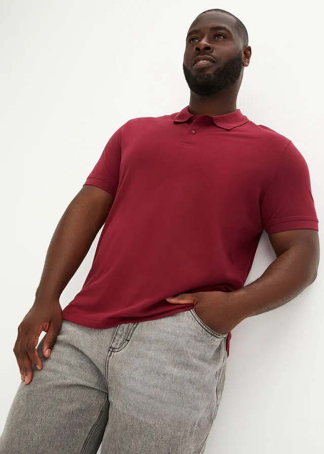 Polo de piqué de manga corta azul bondi