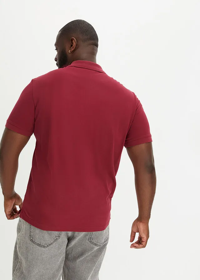 Polo de piqué de manga corta azul bondi