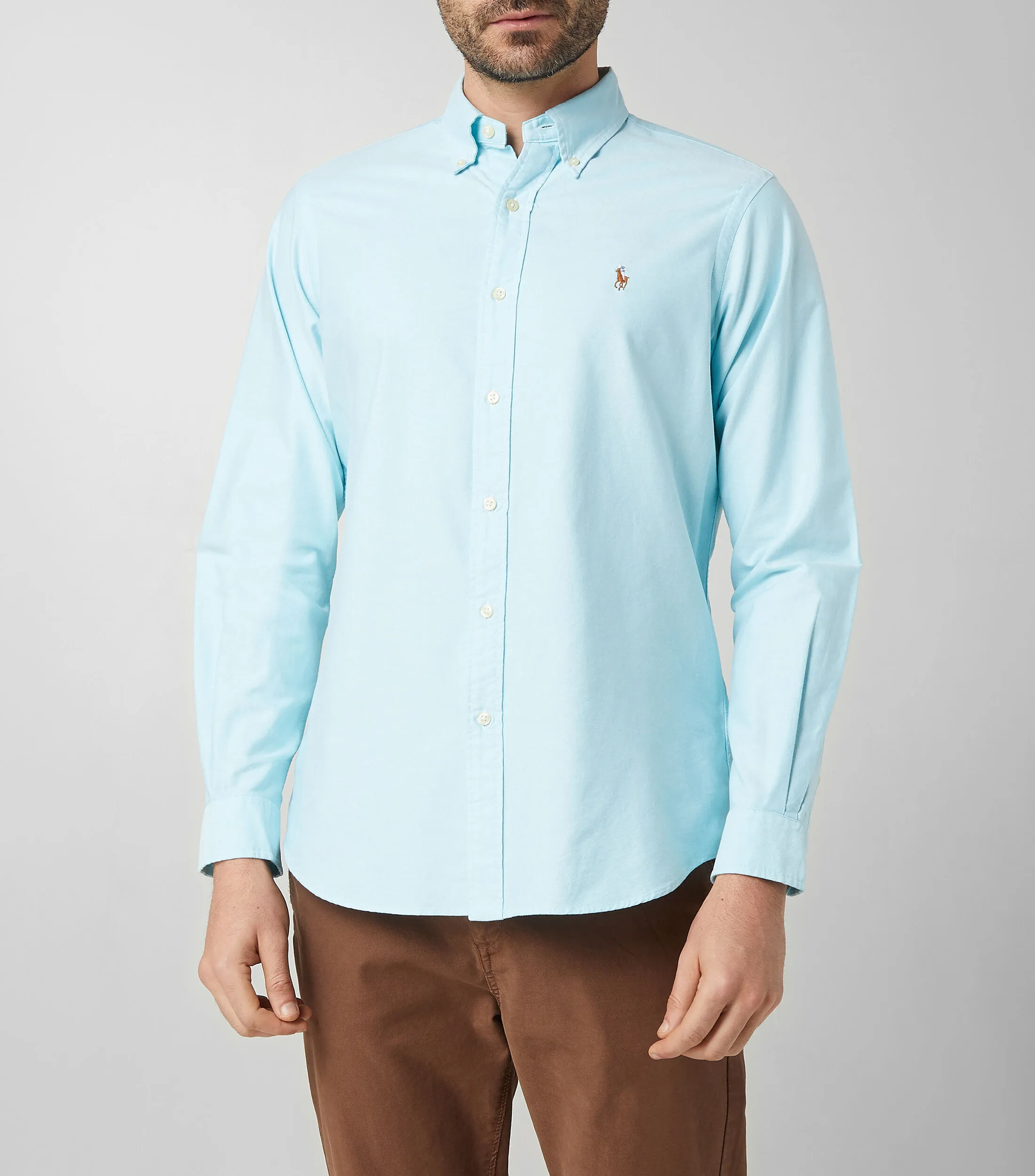 Polo Ralph Lauren Camisa lisa manga larga Hombre