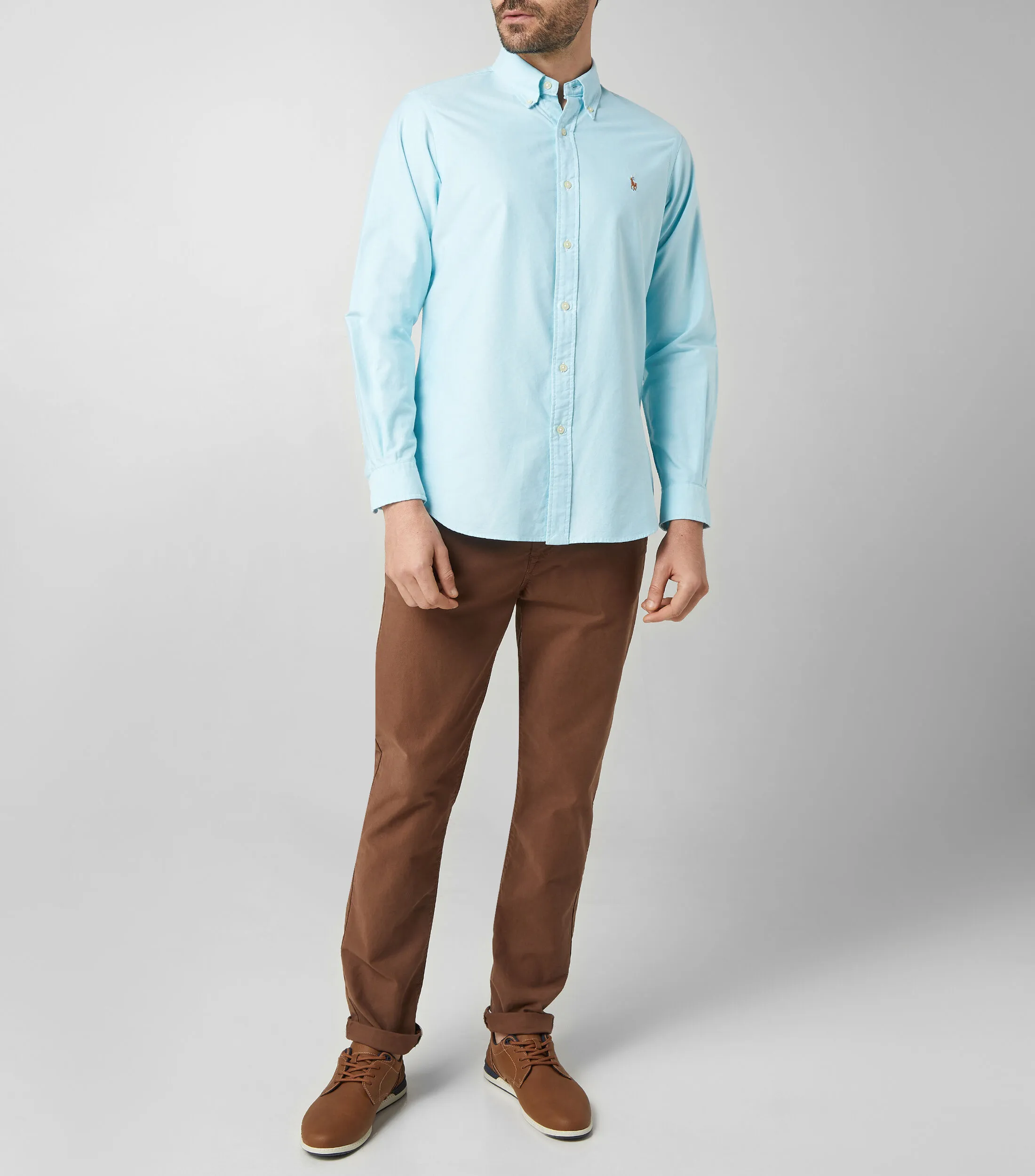 Polo Ralph Lauren Camisa lisa manga larga Hombre