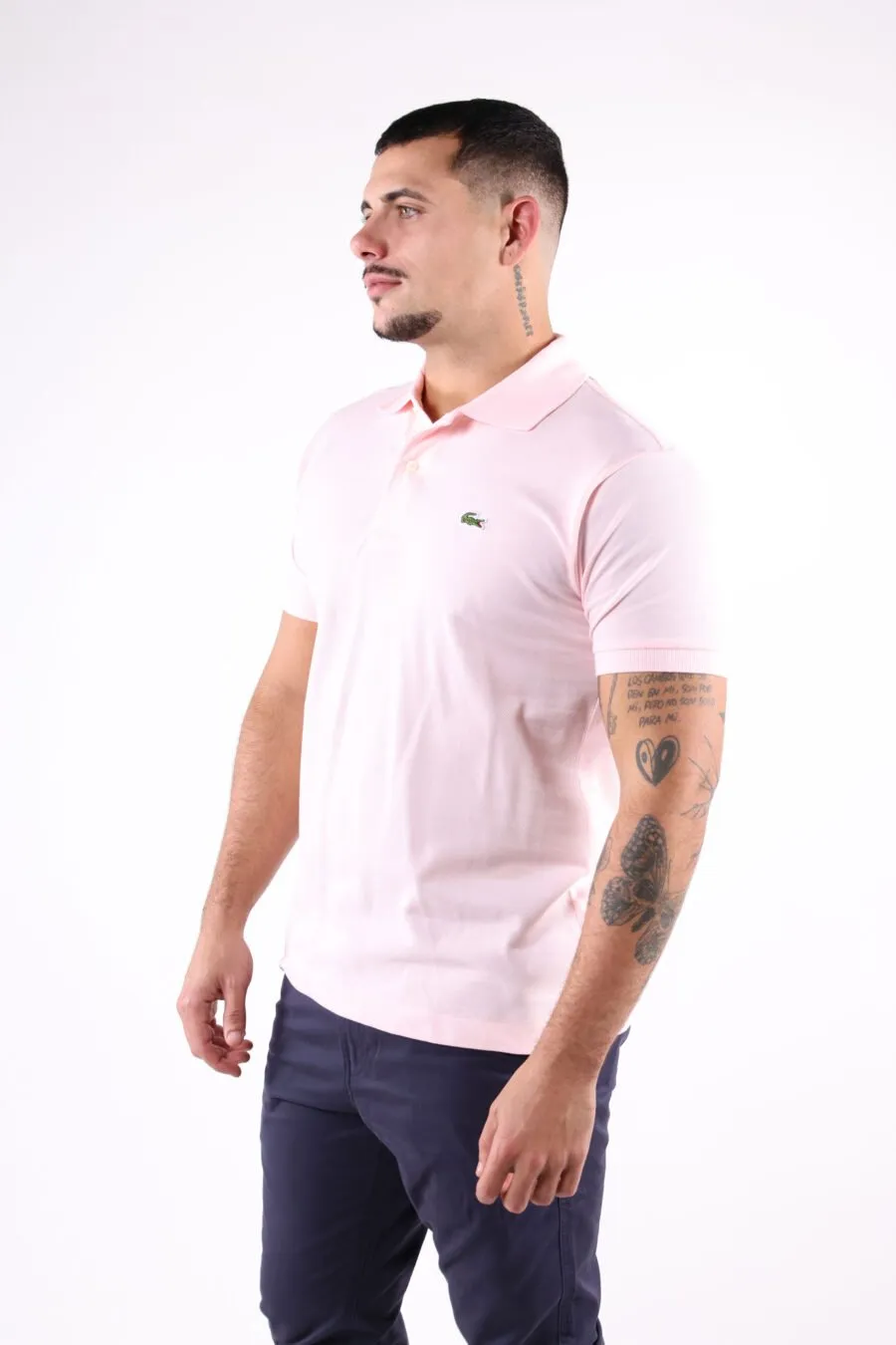 Polo rosa con minilogo 