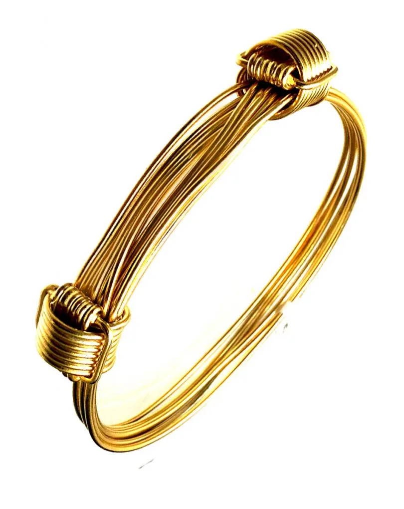 PULSERA HOMBRE ORO NUDOS CORREDIZOS