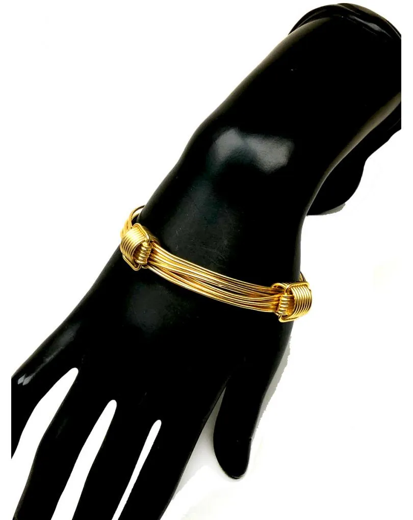 PULSERA HOMBRE ORO NUDOS CORREDIZOS