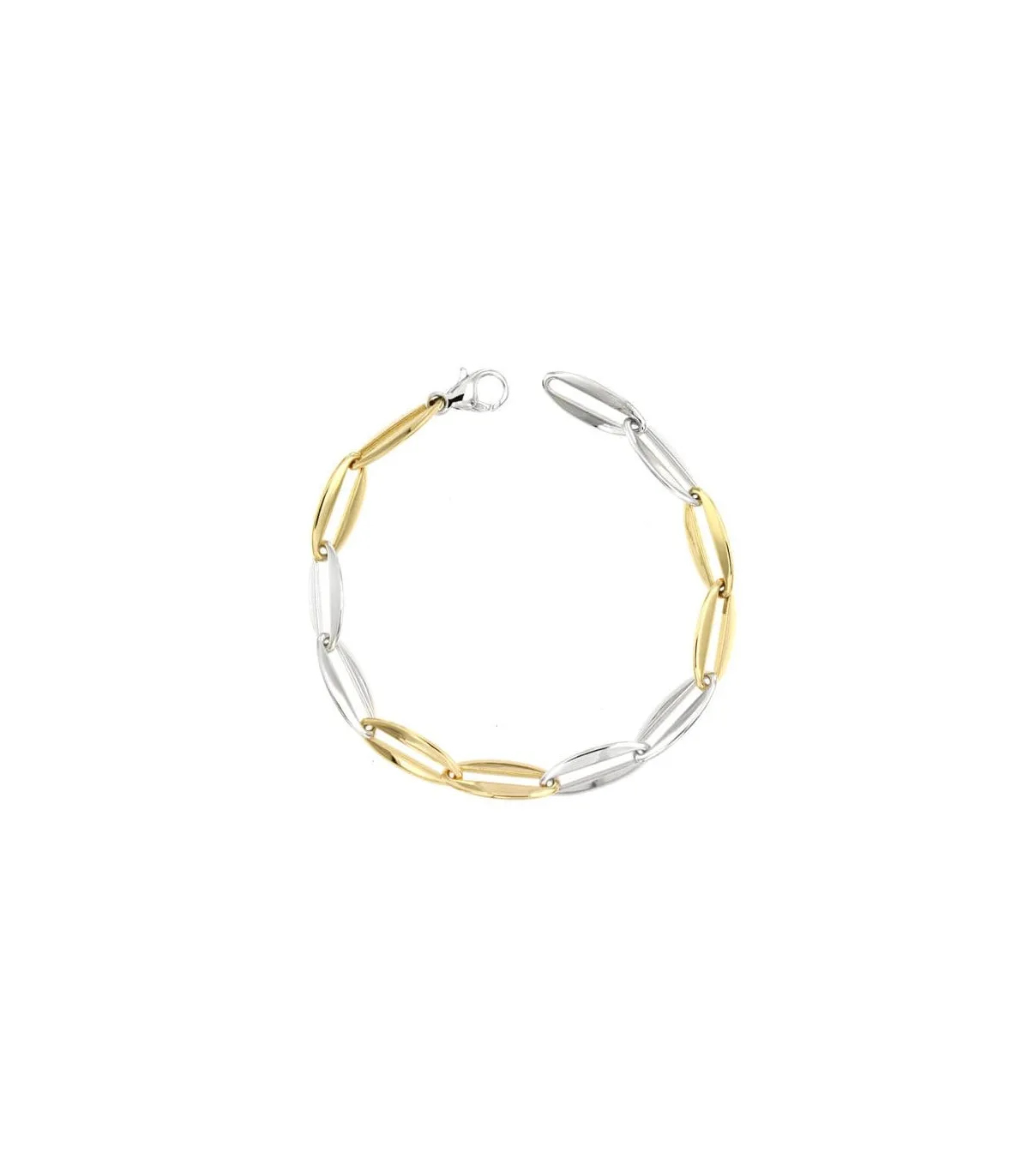 Pulsera oro bicolor Mamiliana 18 Ktes