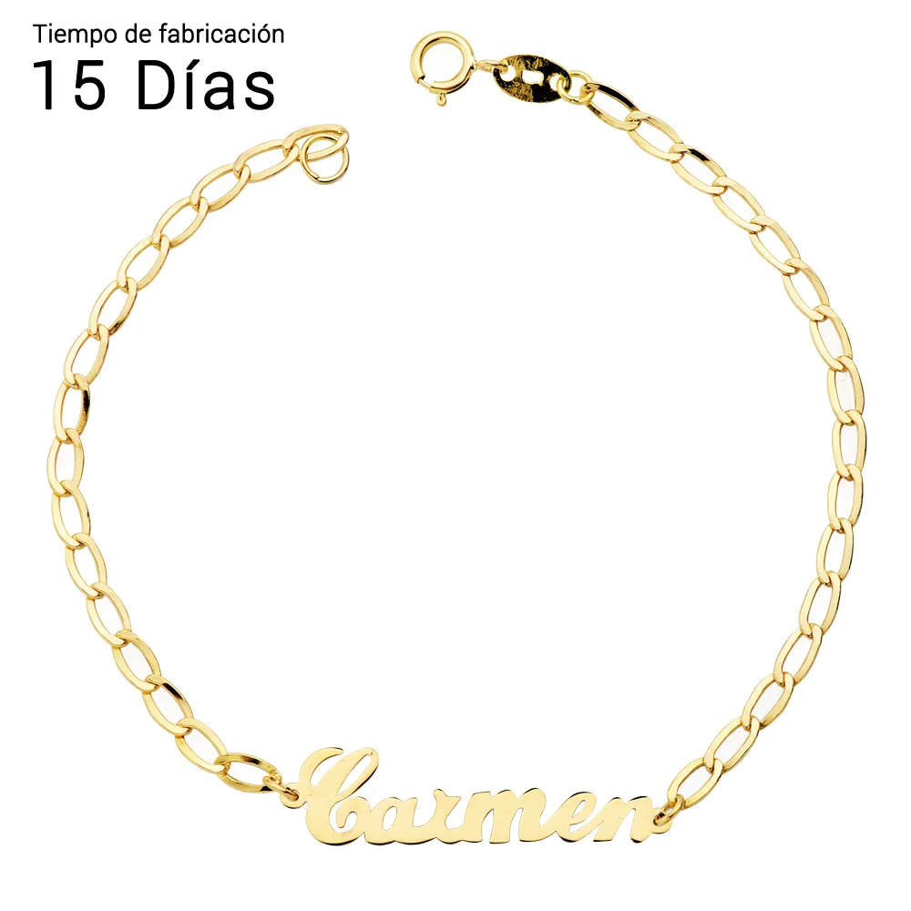 Pulsera Oro Nombre 17 cm.