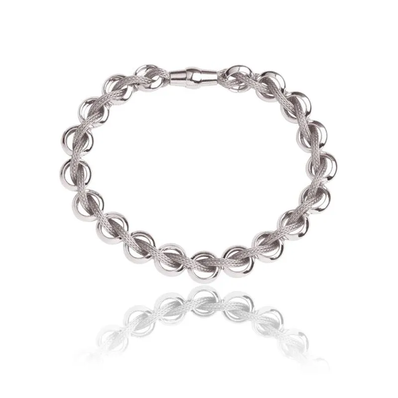 Pulsera Plata de ley gris