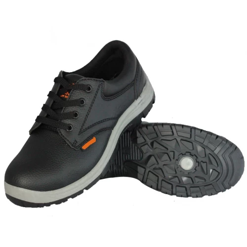 puntera de acero de corte bajo y PVC placa de acero zapatos de seguridad