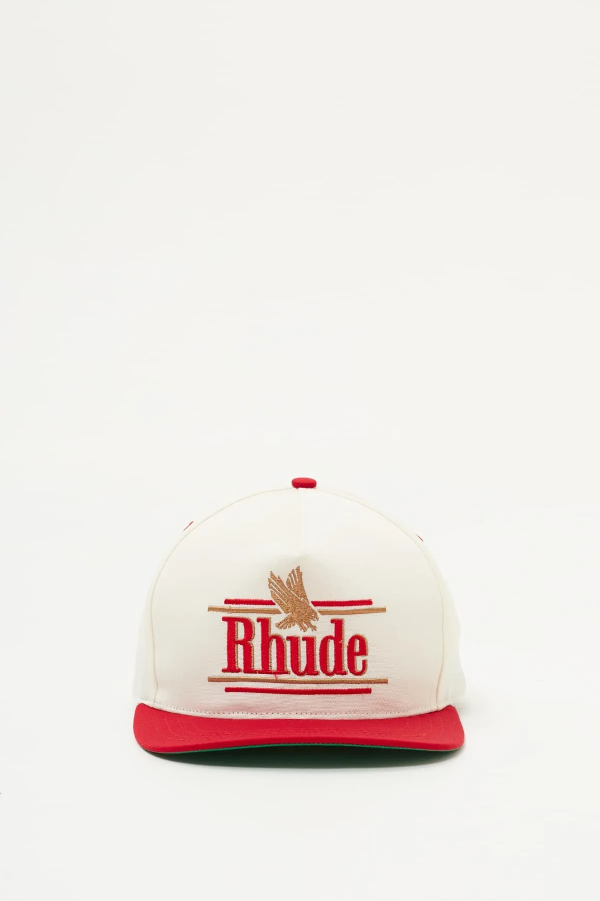 RHUDE VORY RED ROSSA STRUCTURED HAT