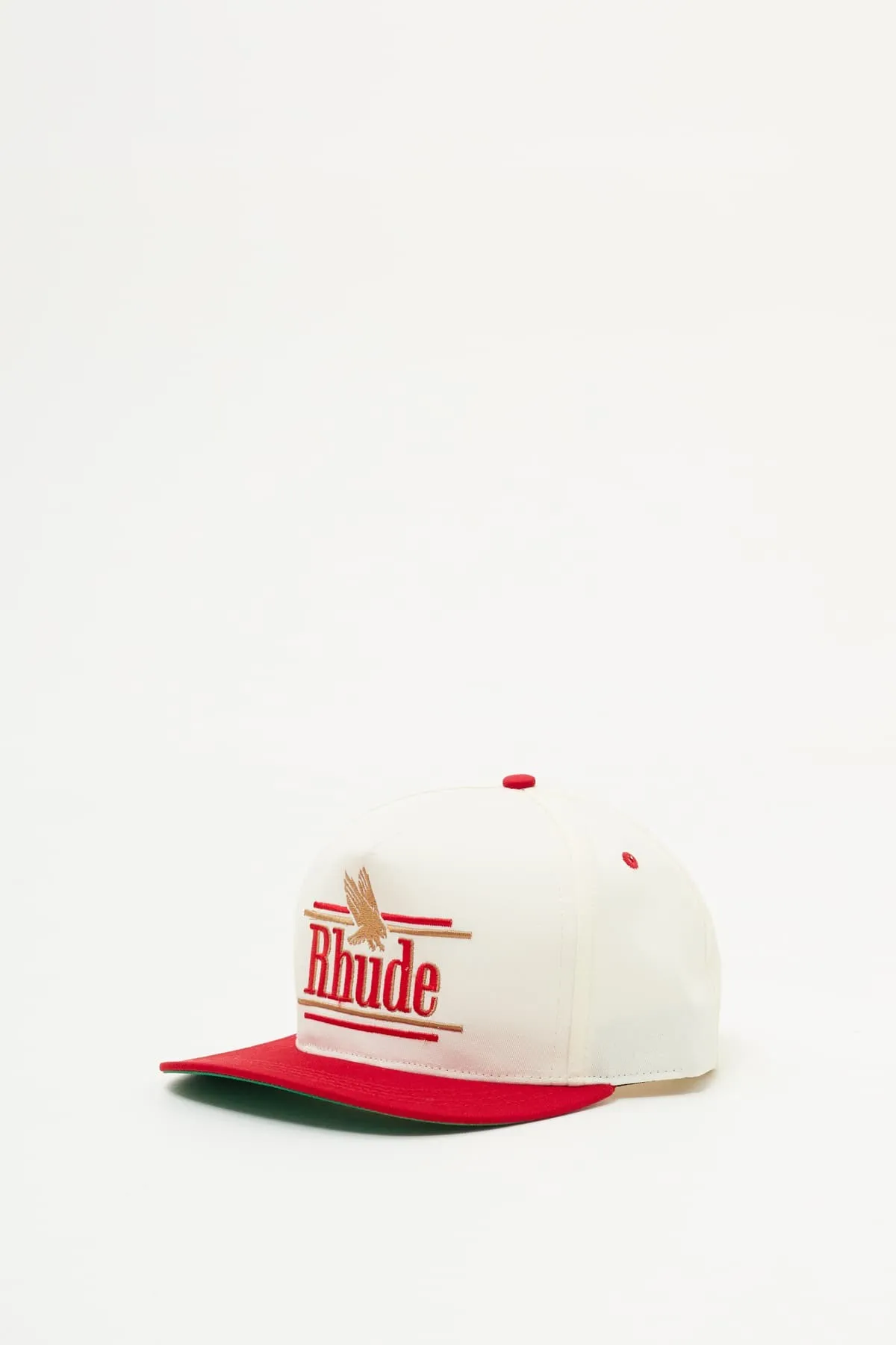 RHUDE VORY RED ROSSA STRUCTURED HAT