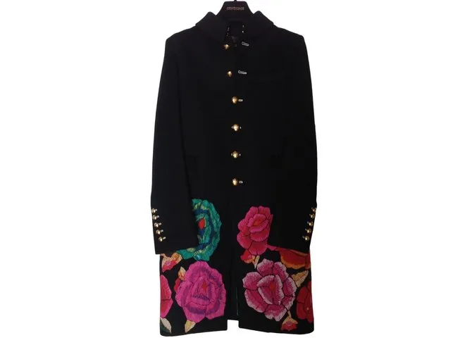 Roberto Cavalli Abrigos, Ropa de calle Negro 