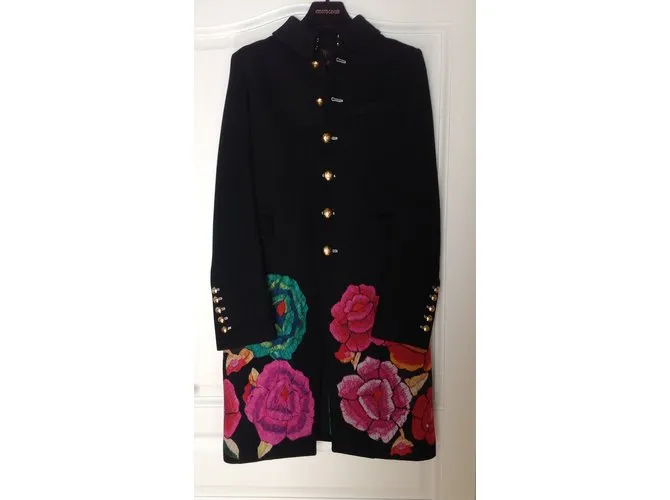 Roberto Cavalli Abrigos, Ropa de calle Negro 