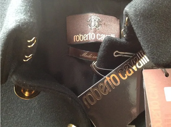 Roberto Cavalli Abrigos, Ropa de calle Negro 