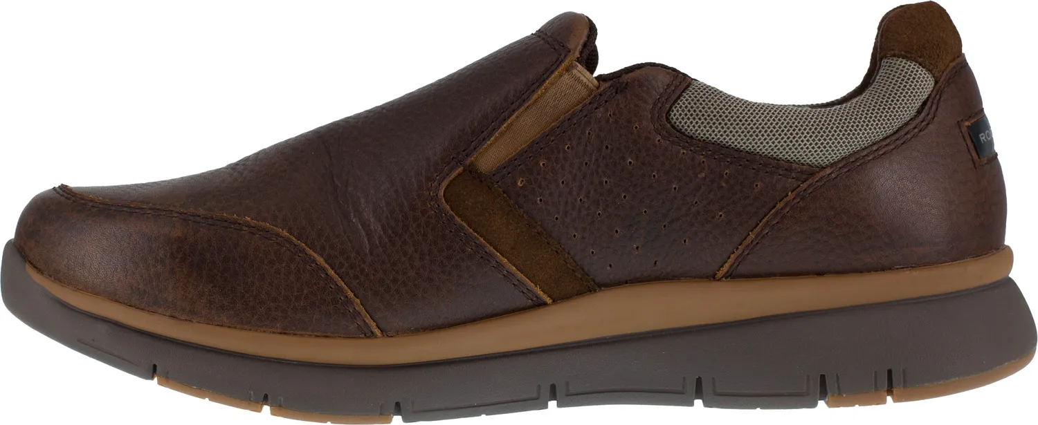 ROCKPORT WORKS Zapato de trabajo informal con elßsticos laterales SD con puntera de acero, marrÝn, de hombre, Rockport Primetime
