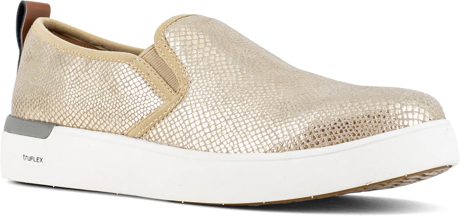 ROCKPORT WORKS Zapato de trabajo informal, EH con cremallera lateral y con puntera de material compuesto, dorado de mujer Rockpo