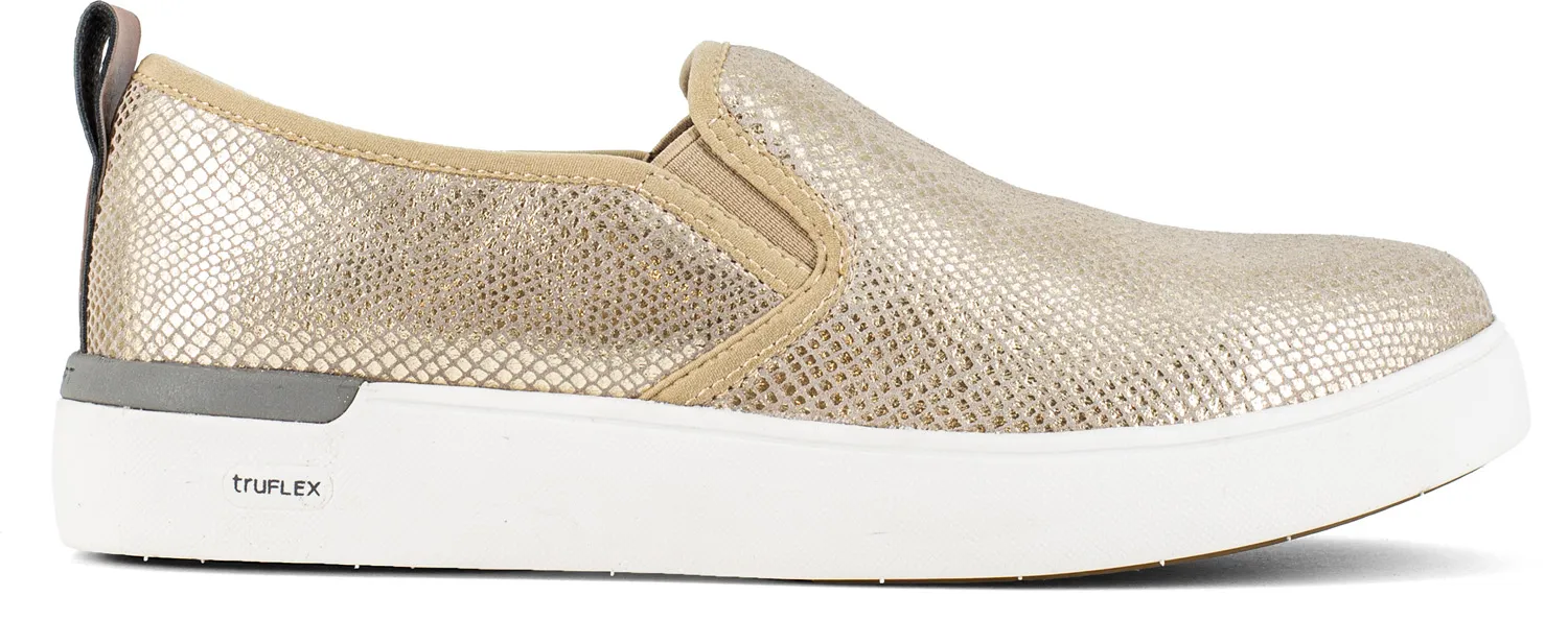 ROCKPORT WORKS Zapato de trabajo informal, EH con cremallera lateral y con puntera de material compuesto, dorado de mujer Rockpo