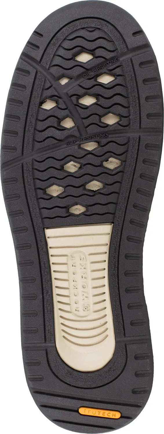 ROCKPORT WORKS Zapato de trabajo informal SD con cremallera lateral y con puntera de material compuesto para hombre Rockport Wor