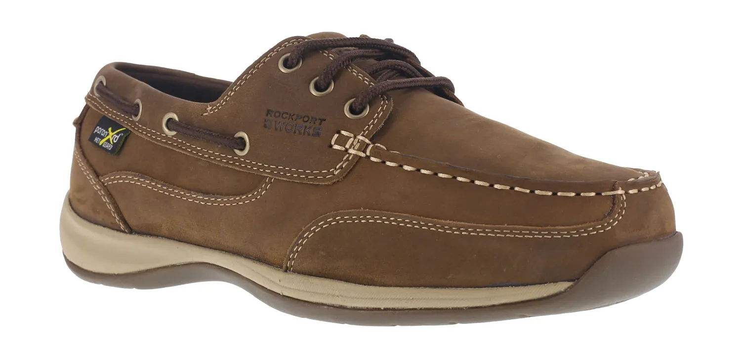 ROCKPORT WORKS Zapato nßutico, Mt, EH, con puntera de acero, marrÝn, de mujer, Rockport Sailing Club