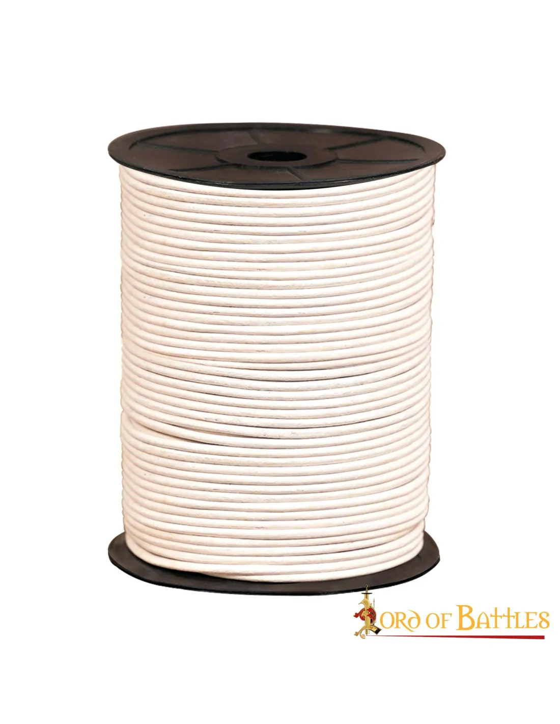 Rollo cordón de cuero blanco
